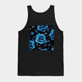 Blue roses pattern Tank Top